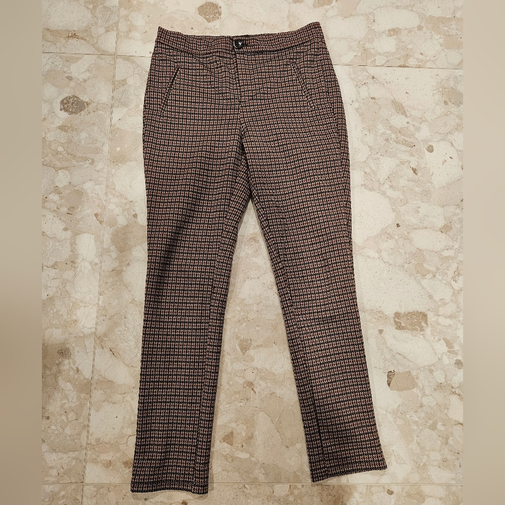 Stylish Brown Checkered Women's Trousers